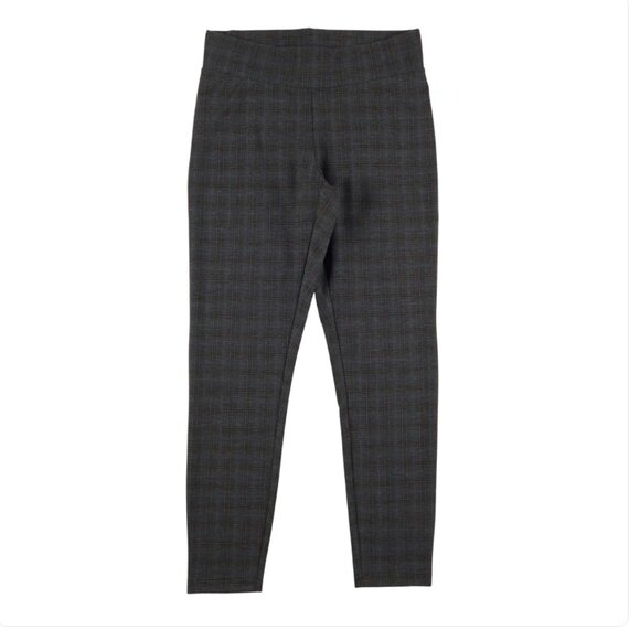 lily morgan Women's Petite Urban Chic Plaid Printed Ponte Pants - Picture 1 of 9